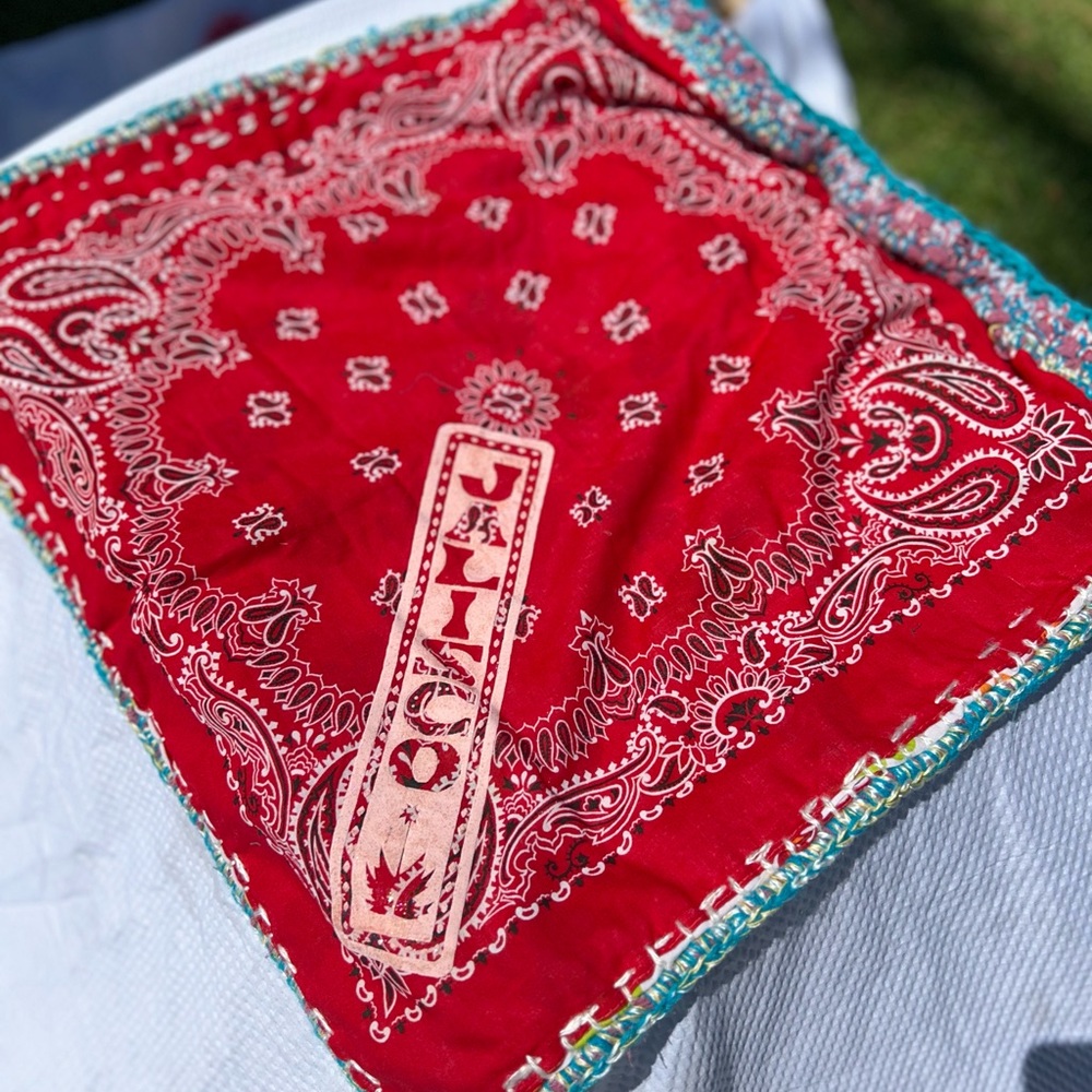 “Jalisco “ Red Bandana Crossbody Bag - Picture 5 of 6